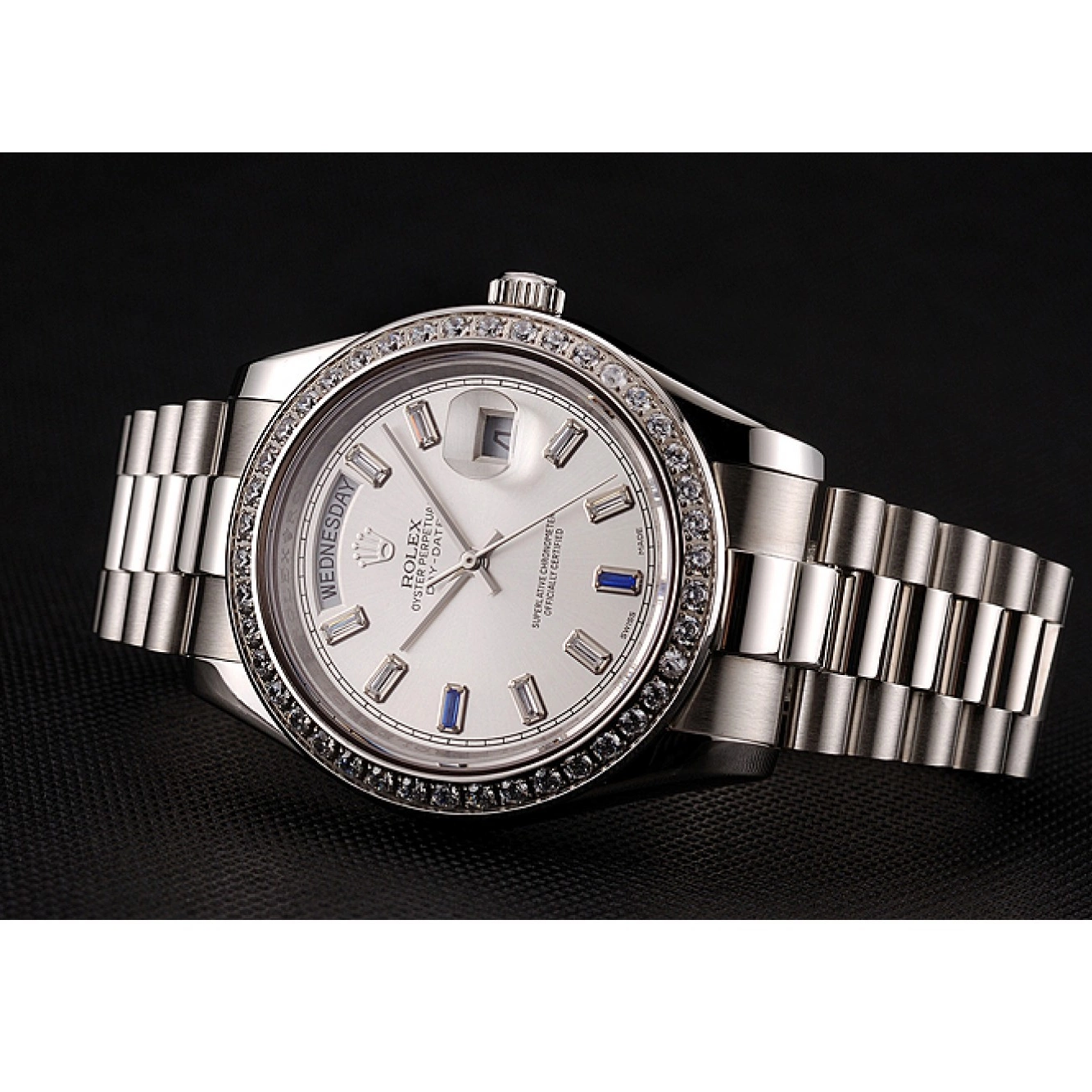 Good Copy Rolex Watches Steel Bracelet Swiss 1454109 Diamonds Day-Date Bezel Rolex Staineless 0514